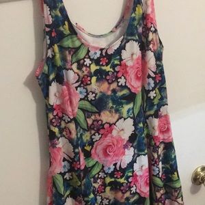 Dark Floral Skater Dress